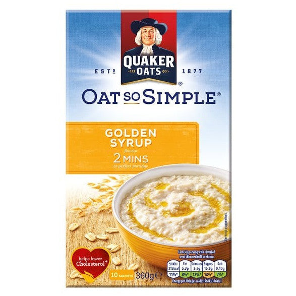 Quaker Oat So Simple Golden Syrup 10 Pack
