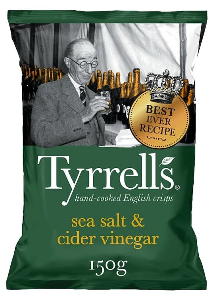 Tyrrell's Crisps Sea Salt & Cider Vinegar (8 x 150g)
