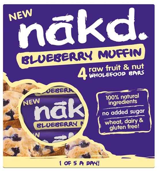 Nakd Blueberry Muffin 4 Pack (12 x 140g)