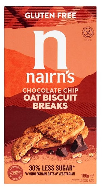 Nairn's Gluten Free Oat Biscuit Breaks Chocolate Chip (7 x 160g)
