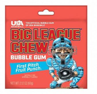 Big League Chew Bubble Gum Fruit Punch (12 x 60g)