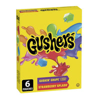 Fruit Gushers Gushin' Grape & Strawberry Splash 6 Pack