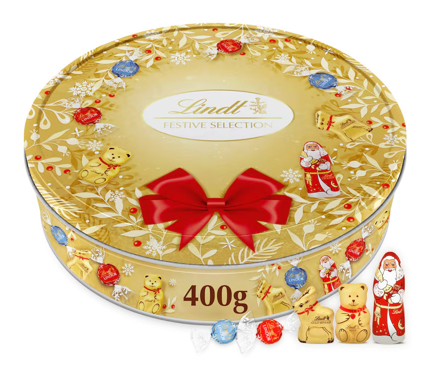 Lindt Christmas Festive Tin (8 x 400g)