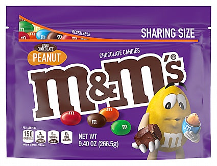 M&M's Dark Chocolate Peanut Sharing Size (8 x 267g)