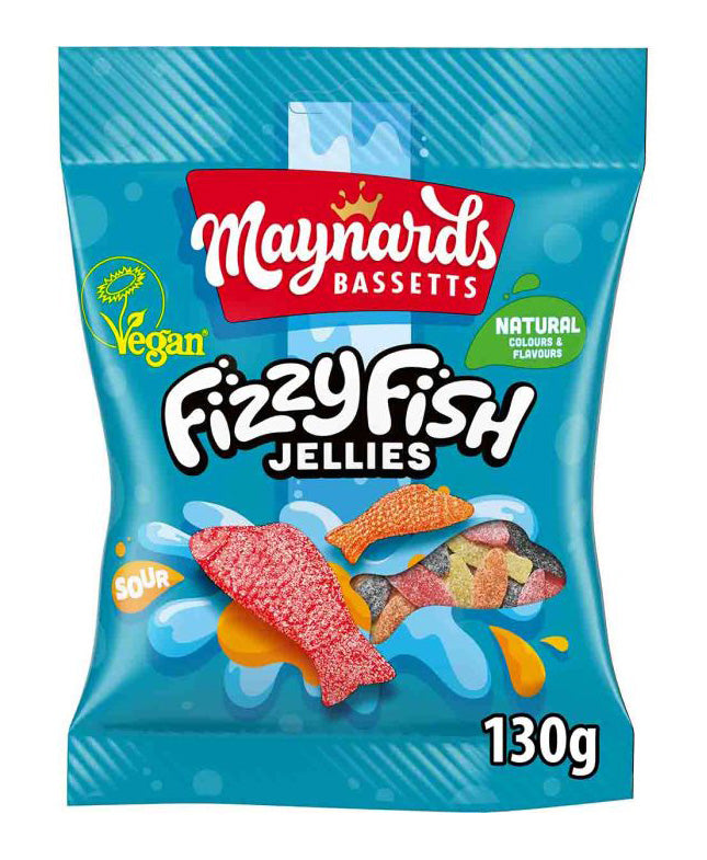 Maynards Bassetts Fizzy Fish Jellies (24 x 130g)