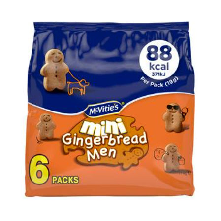 Mcvities Mini Gingerbread Men 6 Pack (8 x 19g)