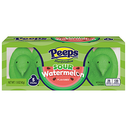 Peeps Marshmallow Chicks Sour Watermelon 5 Pack