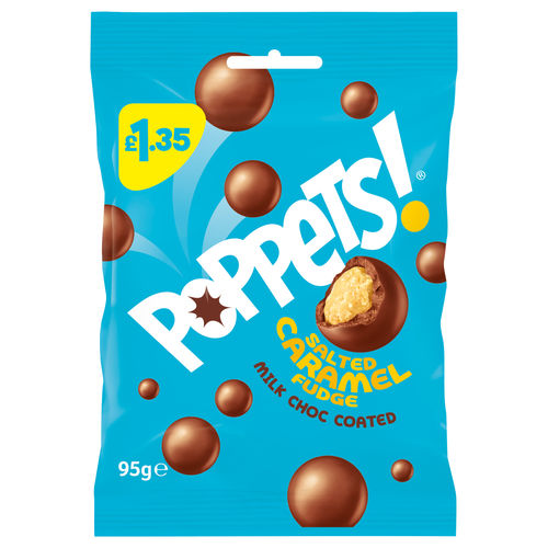 Poppets Milk Choc Coated Salted Caramel Fudge