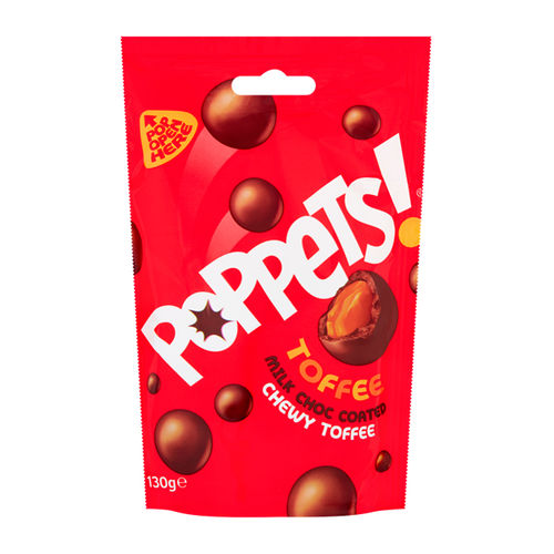 Poppets Milk Choc Coated Chewy Toffee