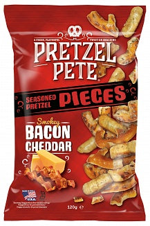 Pretzel Pete Pieces Smokey Bacon Cheddar (8 x 120g)