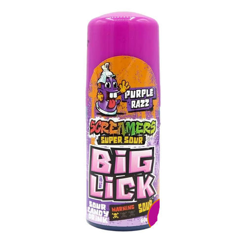 Zed Candy Screamers Super Sour Big Lick Purple Razz