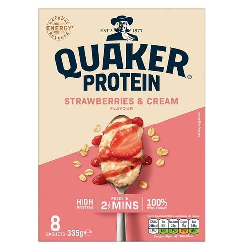 Quaker Protein Strawberries & Cream 8 Pack