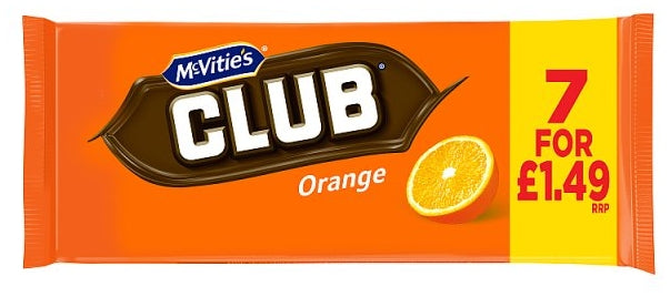McVitie's Club Orange 7 Pack (12 x 154g)