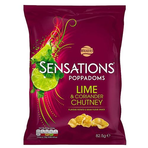 Walkers Sensations Poppadoms Lime & Coriander Chutney