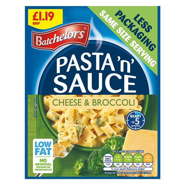 Batchelors Pasta And Sauce Cheese/broccoli PM£1.19 (7 x 99g)