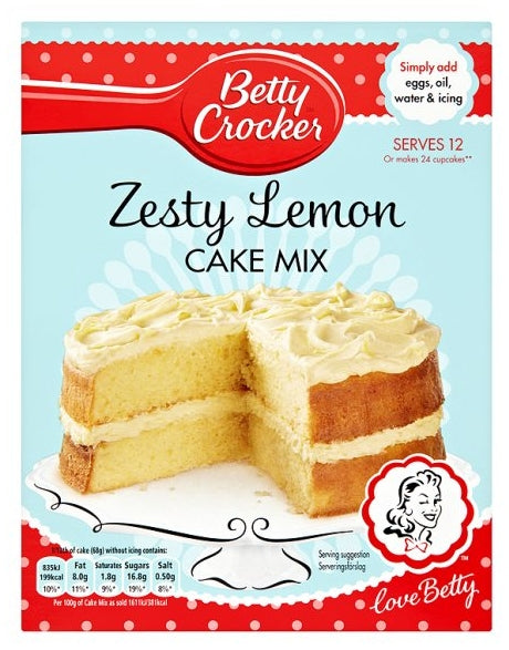 Betty Crocker Cake Mix Zesty Lemon