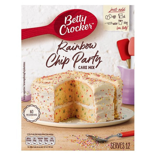 Betty Crocker Cake Mix Rainbow Chip Party (6 x 425g)