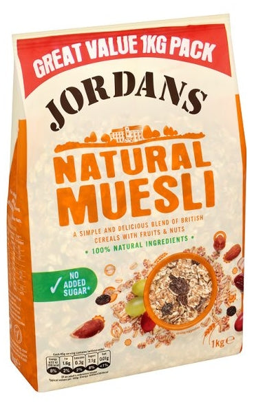 Jordans Natural Muesli (4 x 1kg)