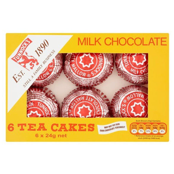 Tunnock's Tea Cakes Milk Chocolate 6 Pack