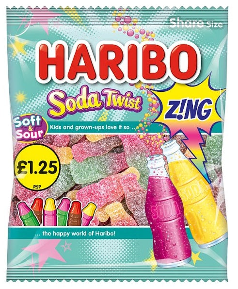 Haribo Soda Twist Z!ng (12 x 140g)