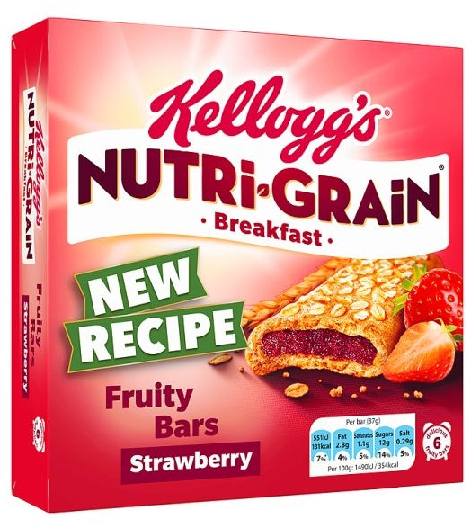 Kellogg's Nutri-Grain Breakfast Fruity Bars Strawberry (7 x 222g)