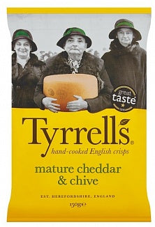 Tyrrell's Crisps Mature Cheddar & Chive (8 x 150g)