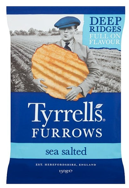 Tyrrell's Furrows Sea Salted (8 x 150g)