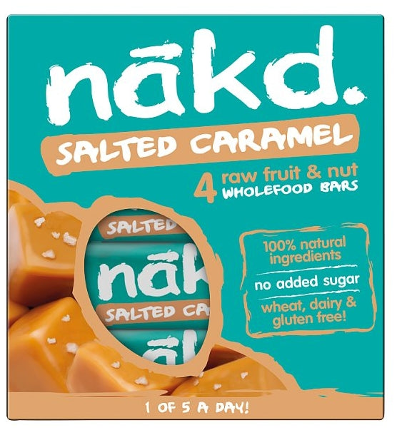 Nakd Salted Caramel 4 Pack (12 x 140g)
