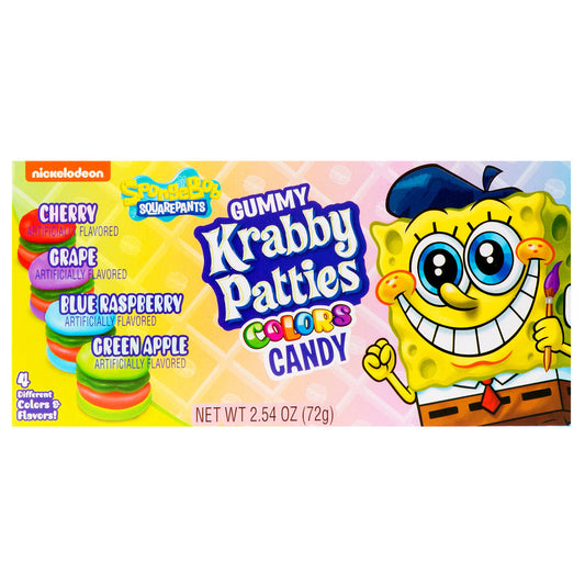 Spongebob Squarepants Gummy Krabby Patties Colors (12 x 72g) - AmerikaanseGroothandel.nl