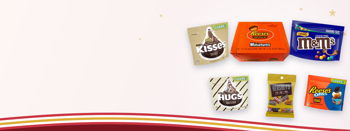 Amerikaanse chocolade voor Sinterklaas: Hershey's Kisses, Reese's Miniatures en M&M's