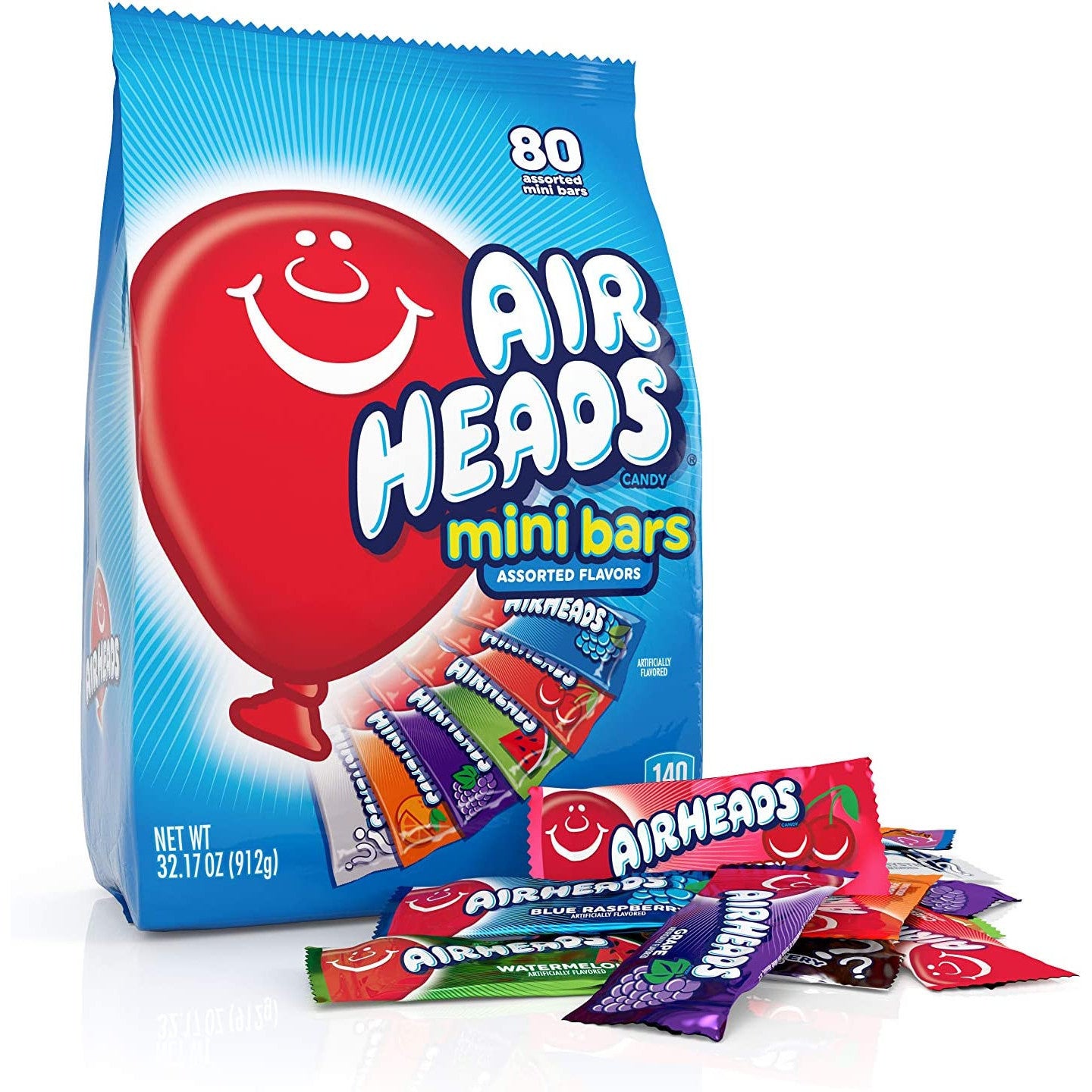 Airheads Bars Mini Assorted 80 Pack (4 x 912g)