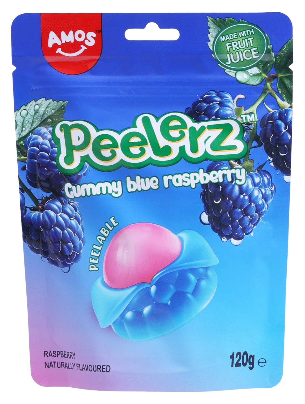 Amos Peelerz Gummy Blue Raspberry (12 x 120g)