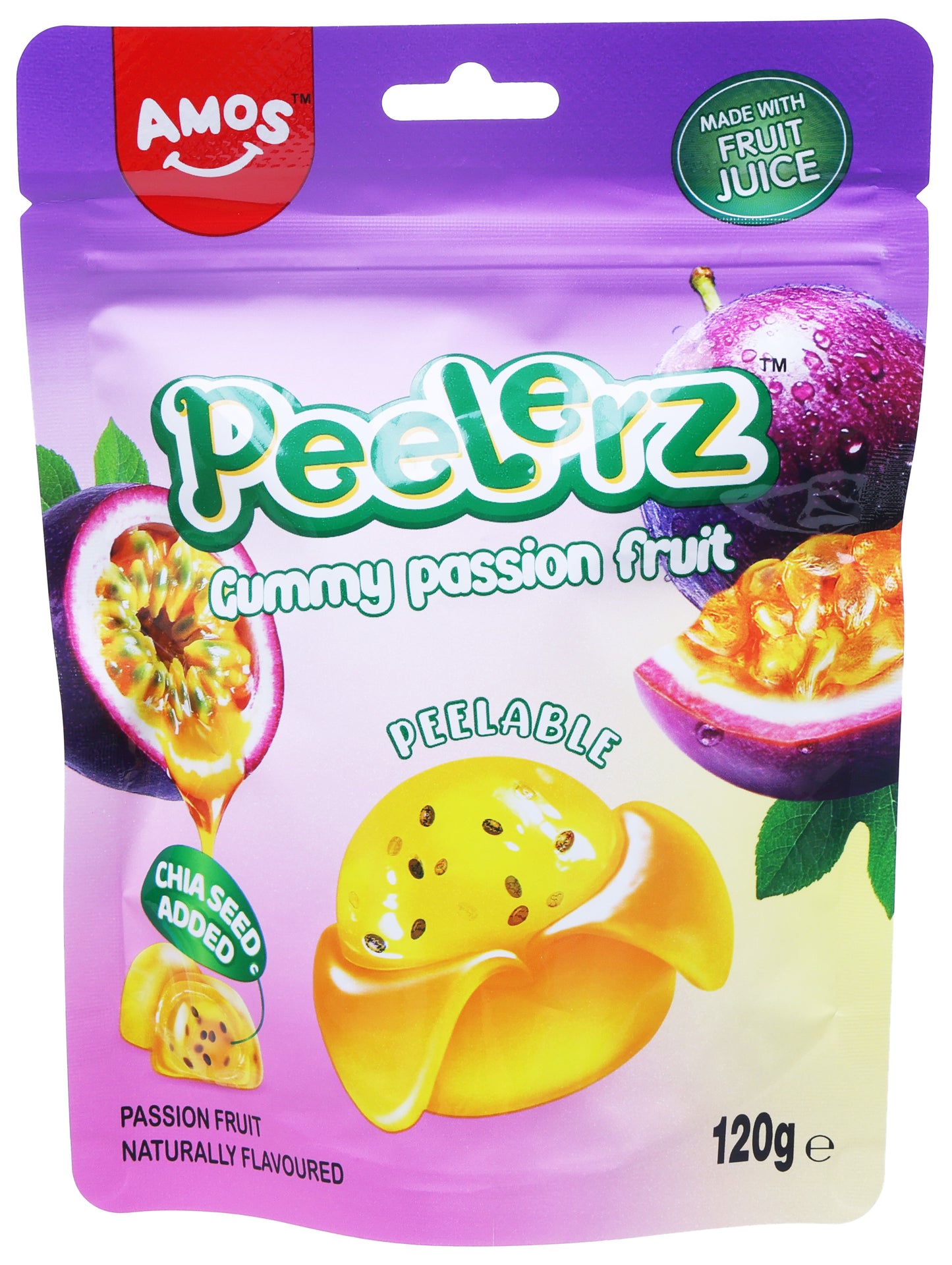 Amos Peelerz Gummy Passion Fruit (12 x 120g)