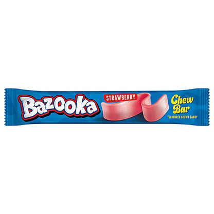 Bazooka Chew Bar Strawberry (Doos van 60) - AmerikaanseGroothandel