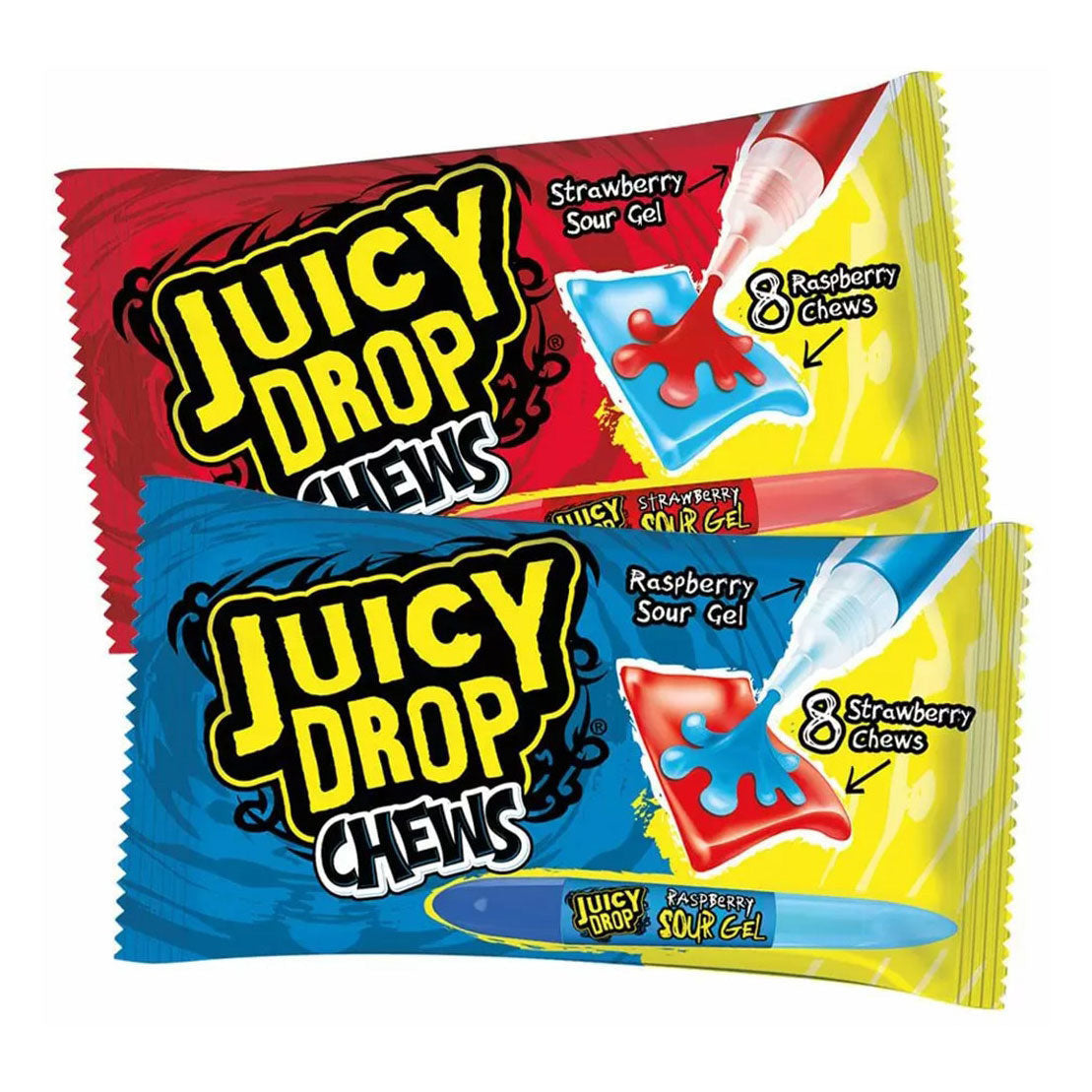 Bazooka Juicy Drop Chews Strawberry & Raspberry