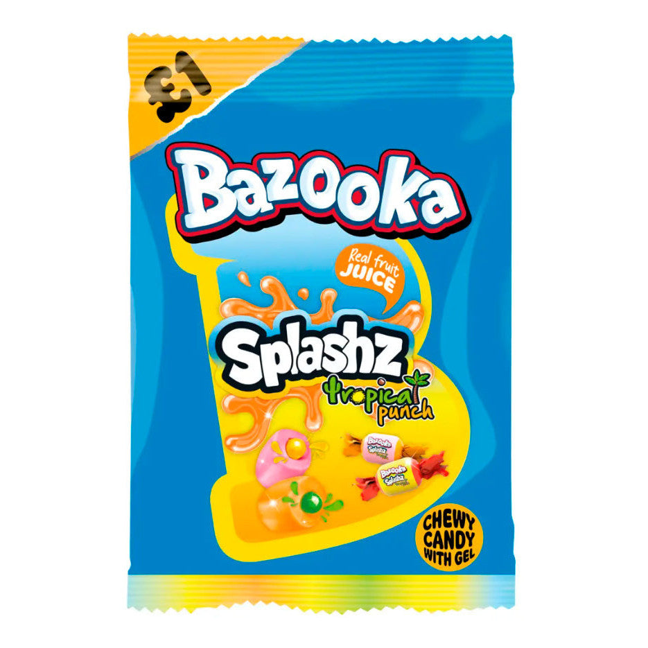 Bazooka Splashz Tropical Punch (12 x 120g) - AmerikaanseGroothandel