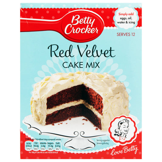 Betty Crocker Cake Mix Red Velvet (6 x 425g) - AmerikaanseGroothandel