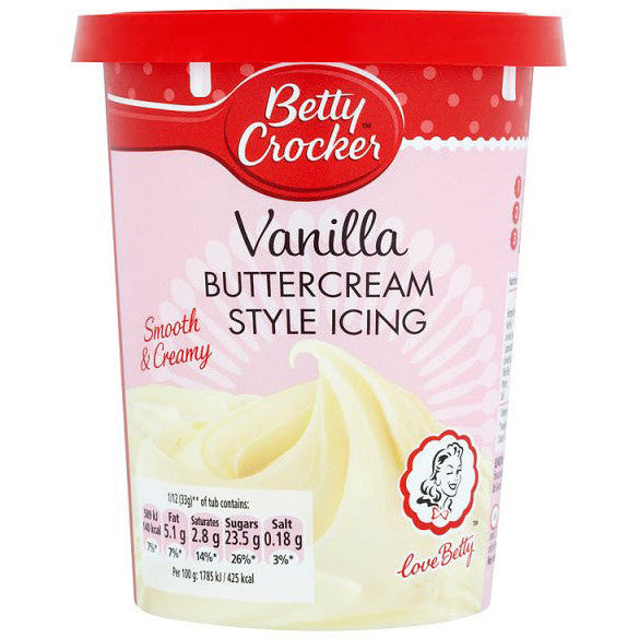 Betty Crocker Icing Vanilla Buttercream Style (6 x 400g) - AmerikaanseGroothandel.nl