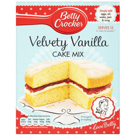 Betty Crocker Cake Mix Velvety Vanilla (6 x 425g) - AmerikaanseGroothandel