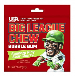 Big League Chew Bubble Gum Sour Cherry (12 x 60g)