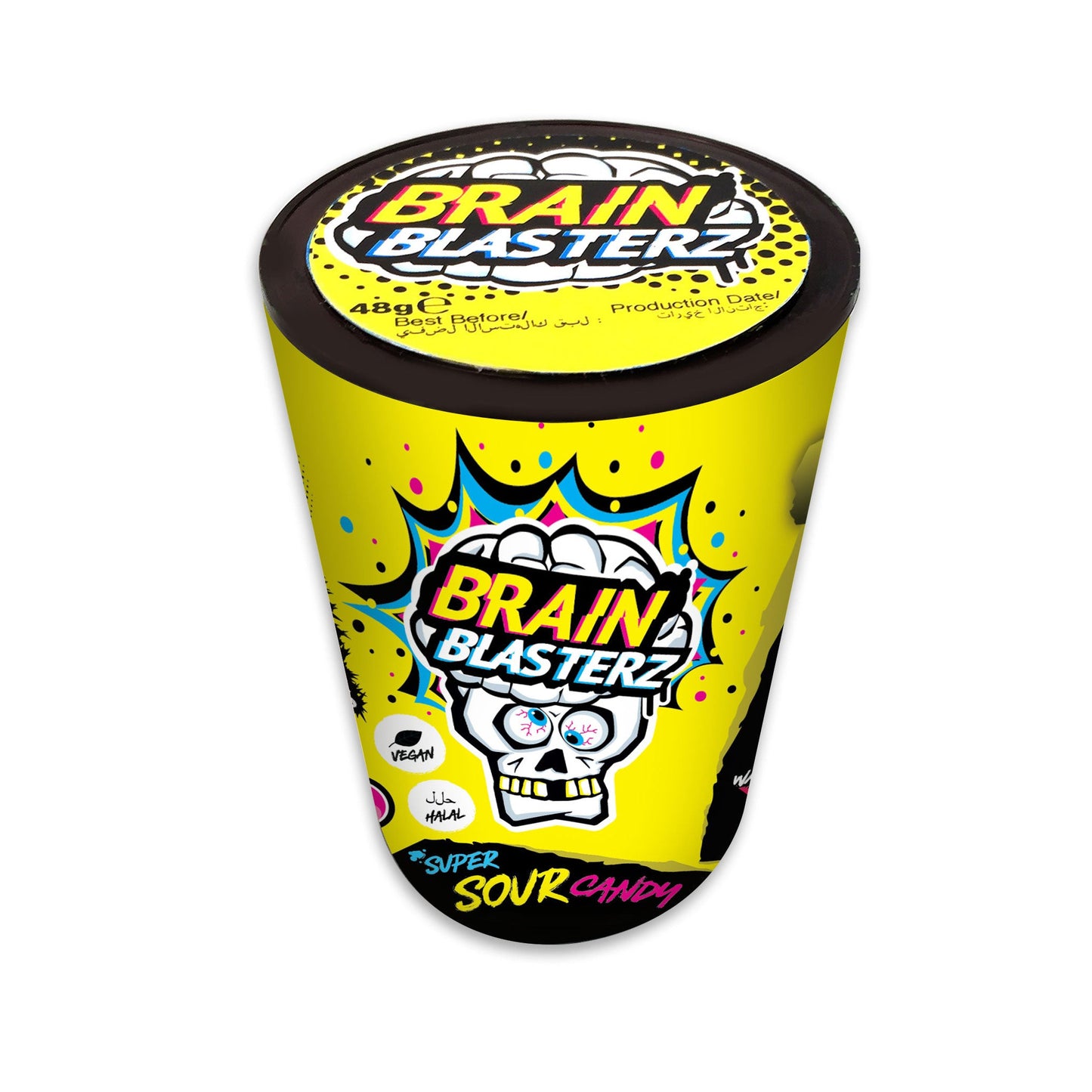 Brain Blasterz Super Sour Candy Tub (10 x 38g) - AmerikaanseGroothandel.nl