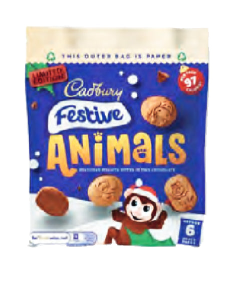 Cadbury Festive Animals 6 Pack (8 x 119g)