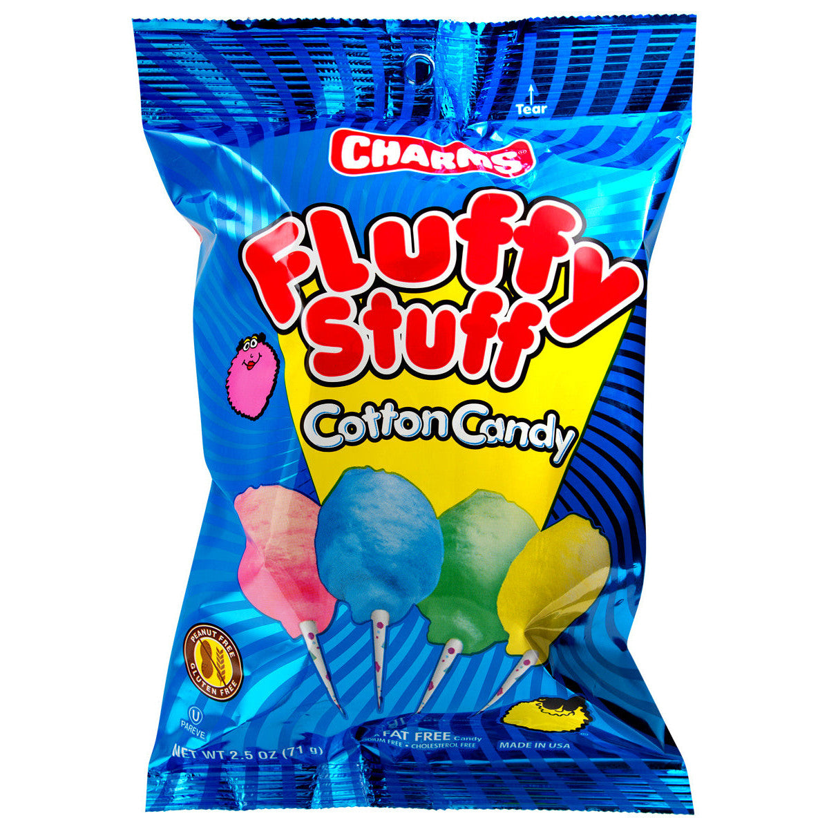 Charms Fluffy Stuff Cotton Candy (24 x 71g) - AmerikaanseGroothandel.nl