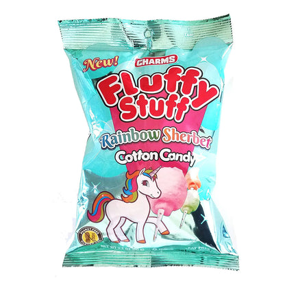 Charms Fluffy Stuff Cotton Candy Rainbow Sherbet (24 x 60g) - AmerikaanseGroothandel