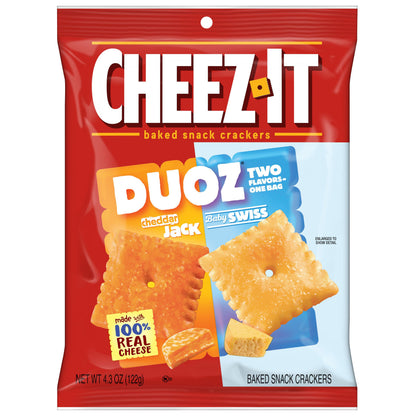 Cheez-It Duoz Cheddar Jack Baby Swiss (6 x 122g) - AmerikaanseGroothandel