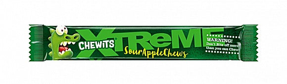 Chewits Xtreme Sour Chews Apple (24 x 34g)
