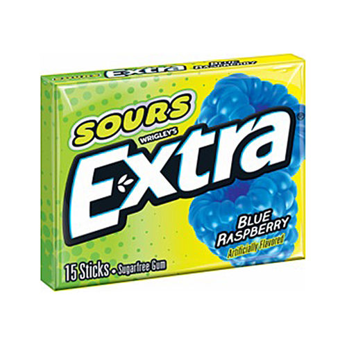 Extra Gum Sours Blue Raspberry