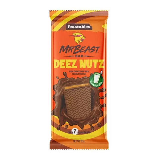 Feastables MrBeast Milk Chocolate Bar Deez Nutz (10 x 60g)
