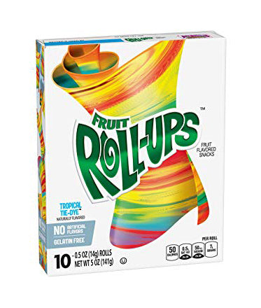 Fruit Roll-Ups Tropical Tie-Dye 10 Pack