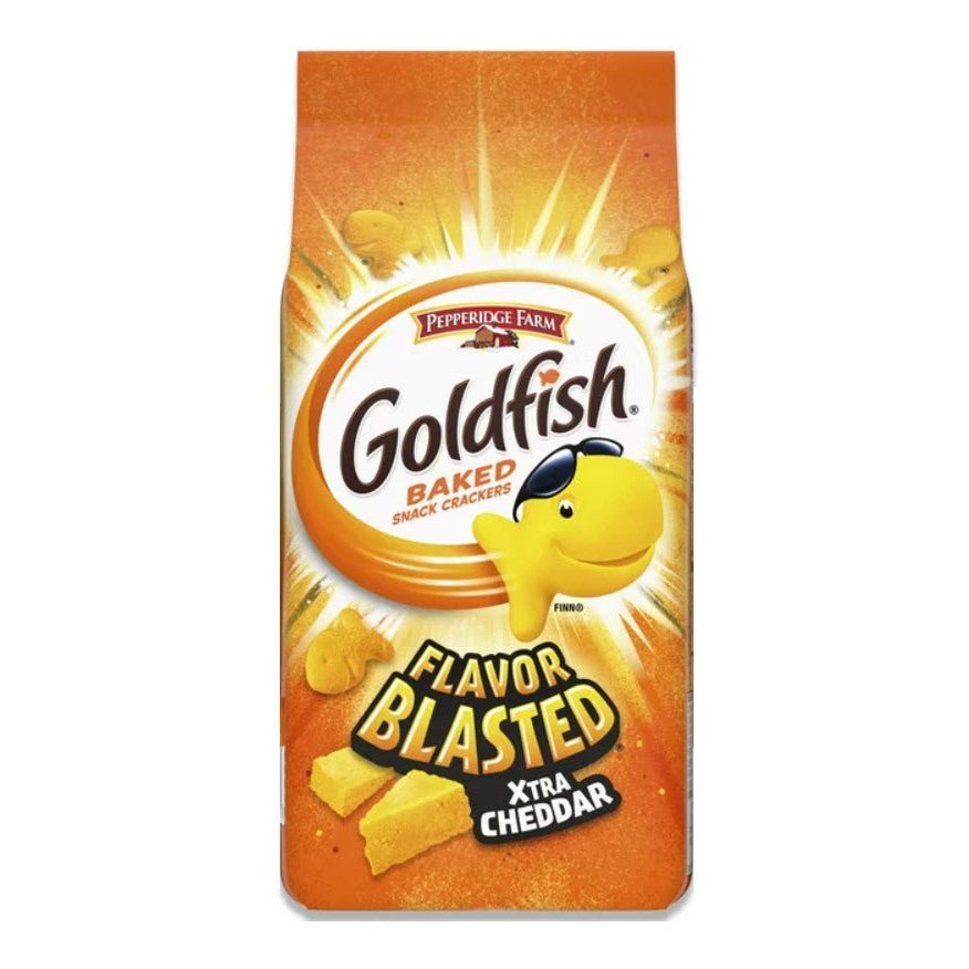 Goldfish Crackers Flavor Blasted Xtra Cheddar (24 x 187g) - AmerikaanseGroothandel